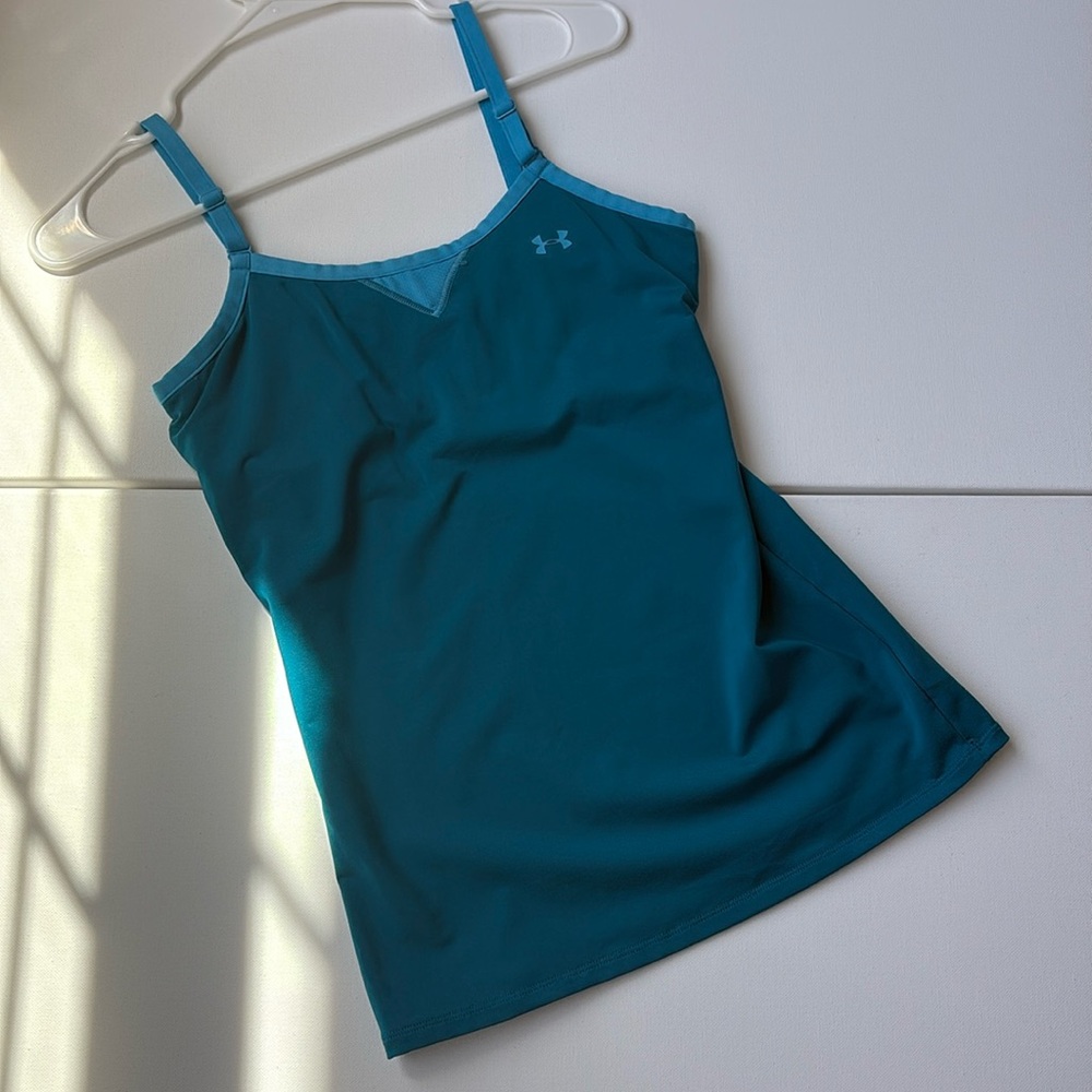 Under Armor Heat Gear Y2K  Support Tank Turquoise  Small